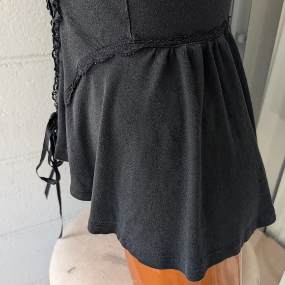 Royal Bones Tripp NYC Corset Lace Up Black Steampunk Hoodie Size XS - Picture 8 of 16